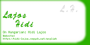 lajos hidi business card